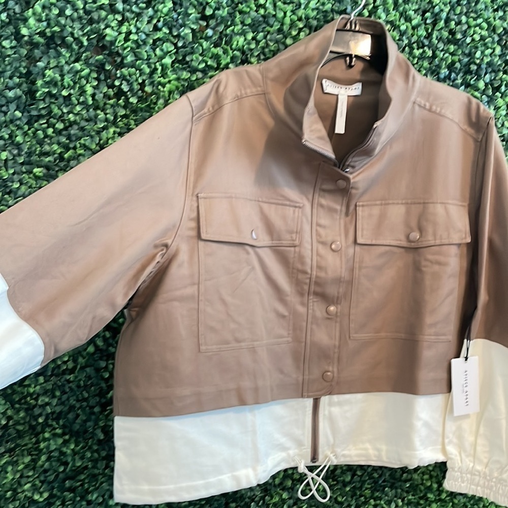 NWT APIECE APART Selva Cropped Windbreaker in Camel - Picture 6 of 13